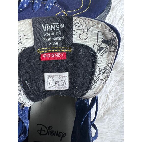 Disney Vans Sk8-Hi Shoes Mens Size 10.5 Blue Moon Star Mickey Mouse Magic Skate - Picture 5 of 12